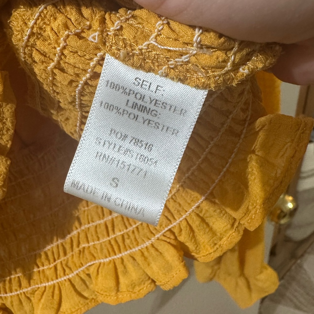 Le Lis Mustard Ruffled Top - Picture 5 of 6
